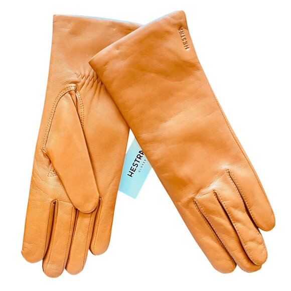 Hestra Womens Leather Hairsheep Gloves Size 7 Lined In Soft Wool New With Tags - Picture 6 of 9